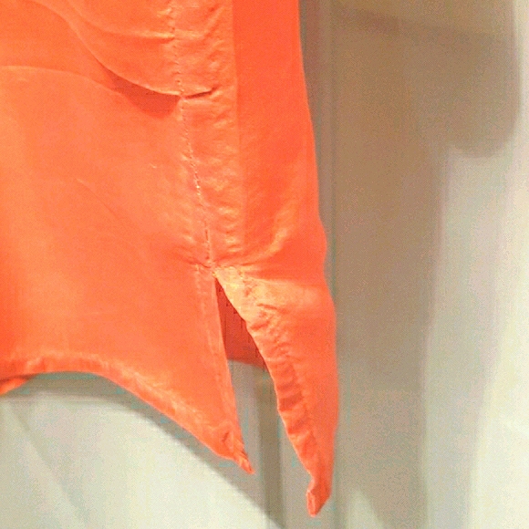 SILK CEDARS SPORT ORANGE BLOUSE SZ S - Picture 8 of 8